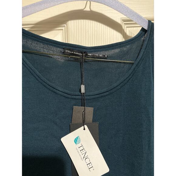 NWT Stella Carakasi Lyocell Tencel Blend Assymetrical Long Sleeve M - Picture 3 of 3